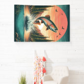 Outdoorsman forel natuur spandoek (Insitu)