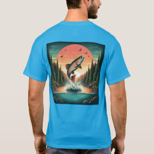 Outdoorsman forel natuur t-shirt
