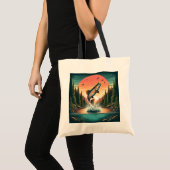 Outdoorsman forel natuur tote bag (Voorkant (product))