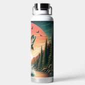 Outdoorsman forel natuur waterfles (Achterkant)