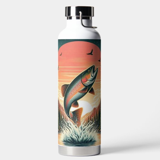 Outdoorsman forel natuur waterfles (Links)