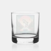 Outdoorsman forel natuur whisky glas (Voorkant)