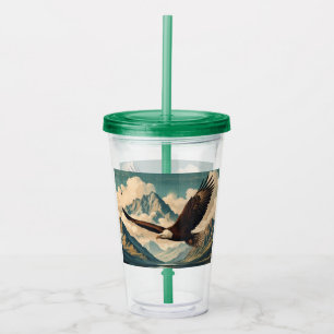 Outdoorsman zeearend gebergte acryl drinkbeker