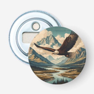 Outdoorsman zeearend gebergte button flesopener