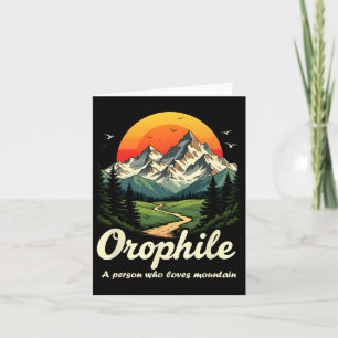 Outdoorsy Orophile Betekenis Mountain Lover Gifts Kaart