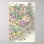Outer Banks and Eastern North Carolina Map (1827) Poster (Voorkant)