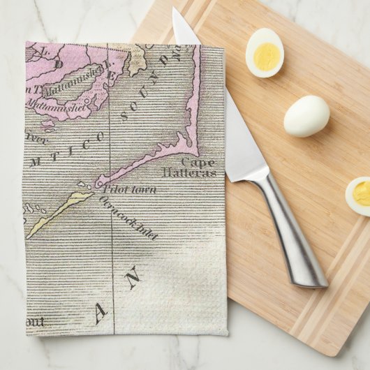 Outer Banks and Eastern North Carolina Map (1827) Theedoek (Quarter Fold)