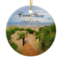 Outer Banks Dunes Bride en Groom Ornament