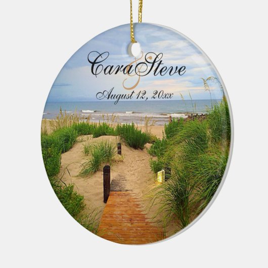 Outer Banks Dunes Bride en Groom Ornament (Links)