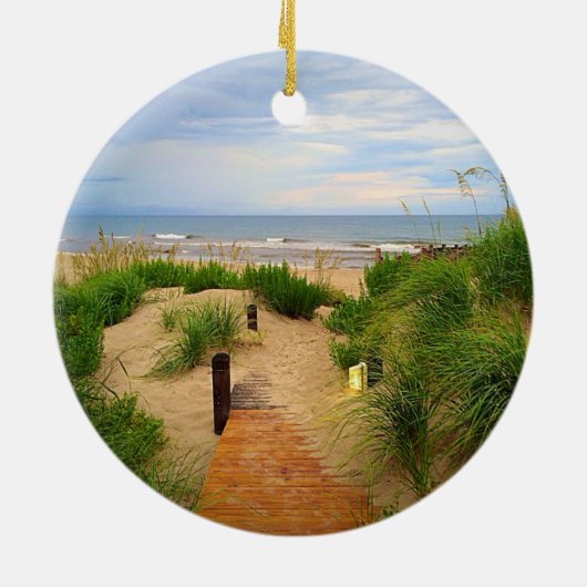 Outer Banks Dunes Kerstversiering Keramisch Ornament (Achterkant)