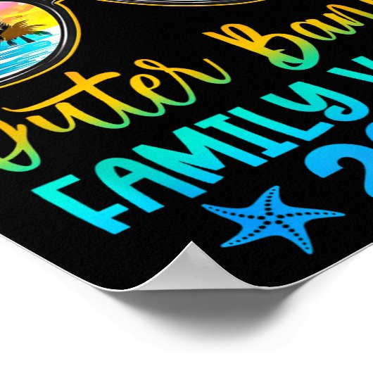 Outer Banks Family Vacay Vacation 2026 Straight Tr Poster (Hoek)