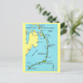 Outer Banks Kaart Ansichtkaart (Staand voorkant)