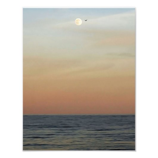 Outer Banks Moonrise Foto Afdruk (Voorkant)