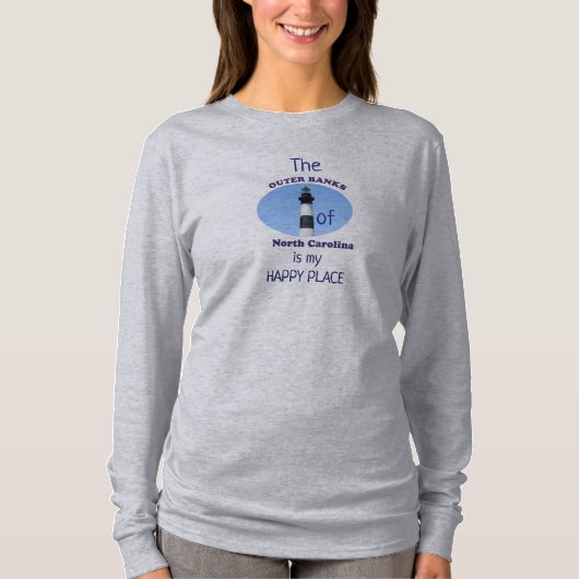 Outer Banks -- My Happy Place -- T-shirt met lange (Voorkant)