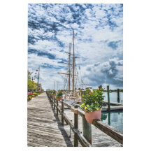 Outer Banks NC Beaufort Boardwalk Marina Schildera