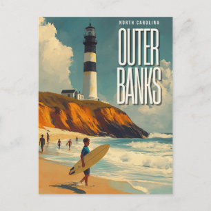 Outer Banks NC Vintage Travel Briefkaart