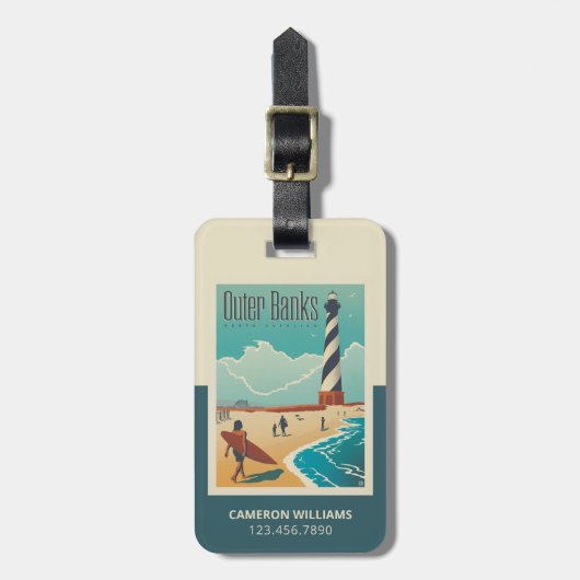 Outer Banks | North Carolina Bagagelabel (Voorkant verticaal)