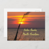 Outer Banks North Carolina Beach Sunset Oranje Sky Briefkaart (Voorkant / Achterkant)