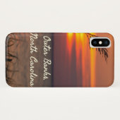 Outer Banks North Carolina Beach Sunset Oranje Sky Case-Mate iPhone Case (Achterkant (horizontaal))