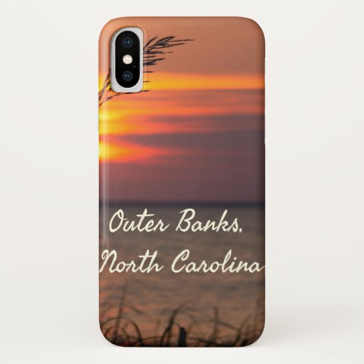 Outer Banks North Carolina Beach Sunset Oranje Sky Case-Mate iPhone Case (Achterkant)