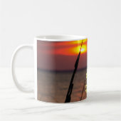 Outer Banks North Carolina Beach Sunset Oranje Sky Koffiemok (Links)