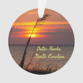 Outer Banks North Carolina Beach Sunset Oranje Sky Ornament (voorkant)
