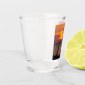 Outer Banks North Carolina Beach Sunset Oranje Sky Shot Glas (Links)