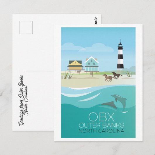 Outer Banks, North Carolina Briefkaart (Voorkant / Achterkant)