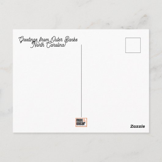 Outer Banks, North Carolina Briefkaart (Achterkant)