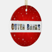Outer Banks North Carolina Foto Kerstmis Keramisch Ornament (Rechts)