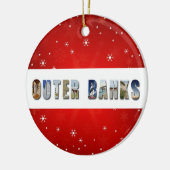 Outer Banks North Carolina Foto Kerstmis Keramisch Ornament (Links)