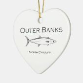 Outer Banks North Carolina King Mackerel Keramisch Ornament (Links)
