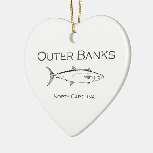 Outer Banks North Carolina King Mackerel Keramisch Ornament (Links)