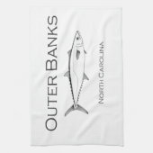 Outer Banks North Carolina King Mackerel Theedoek (Verticaal)