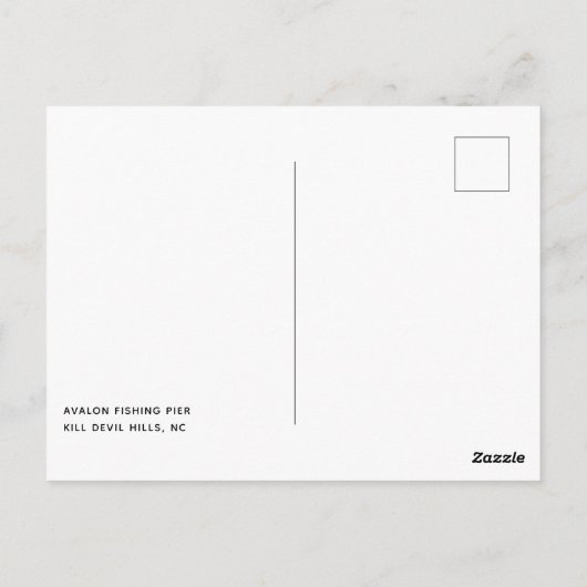 Outer Banks North Carolina OBX Avalon Vist Pier Briefkaart (Achterkant)