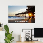 Outer Banks North Carolina OBX Avalon Vist Pier Poster (Thuiskantoor)