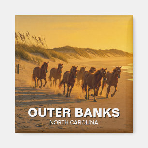 Outer Banks North Carolina Paarden Reizen Magneet