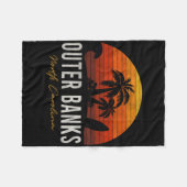 Outer Banks North Carolina Palms Vacation Trip Sur Fleece Deken (Voorkant (Horizontaal))