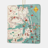 Outer Banks North Carolina Postcard Keramisch Ornament (Links)