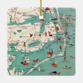 Outer Banks North Carolina Postcard Keramisch Ornament (Achterkant)