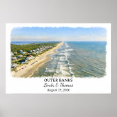 Outer Banks North Carolina Poster, Watercolor Poster (Voorkant)