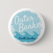Outer Banks North Carolina Ronde Button 5,7 Cm (Voorkant)