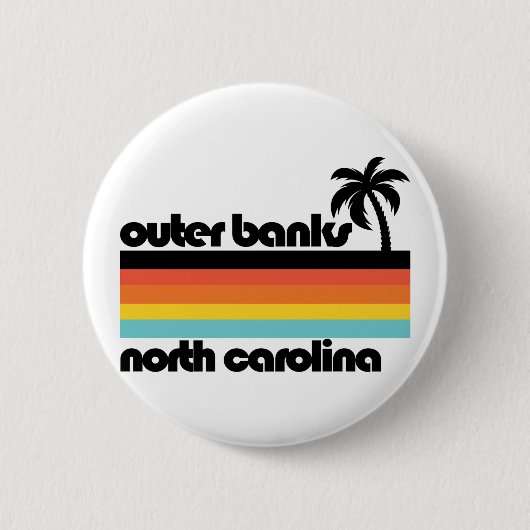 Outer Banks North Carolina Ronde Button 5,7 Cm (Voorkant)