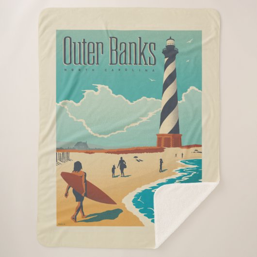 Outer Banks | North Carolina Sherpa Deken (Voorkant)