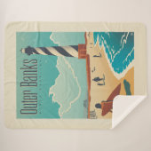 Outer Banks | North Carolina Sherpa Deken (Voorkant (horizontaal))