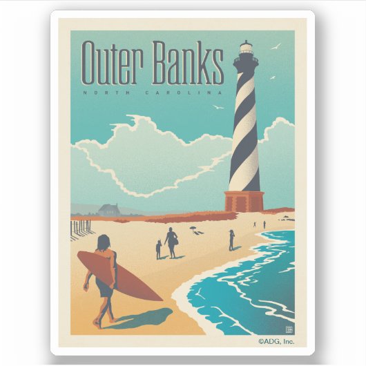 Outer Banks | North Carolina Sticker (Voorkant)