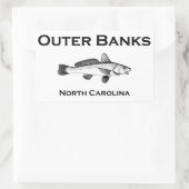 Outer Banks North Carolina Surf Gevist Rechthoekige Sticker (Tas)