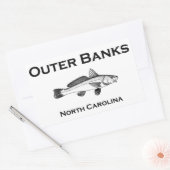 Outer Banks North Carolina Surf Gevist Rechthoekige Sticker (Envelop)