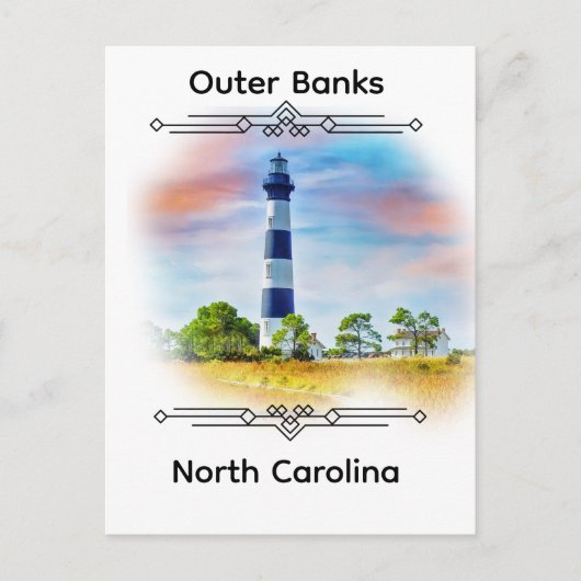 Outer Banks North Carolina T-Shirt Briefkaart (Voorkant)
