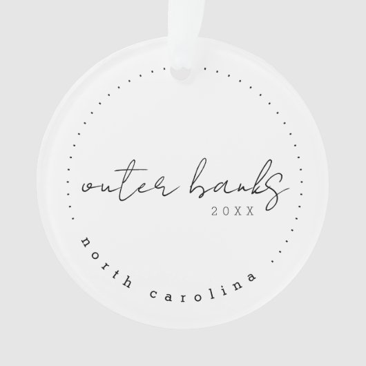 Outer Banks North Carolina Travel USA Simple Ornament (voorkant)